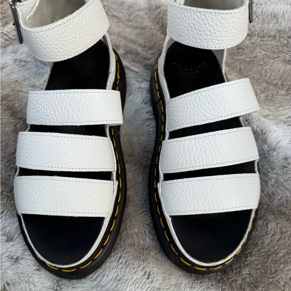 Dr. Martens White Chunky Sandals